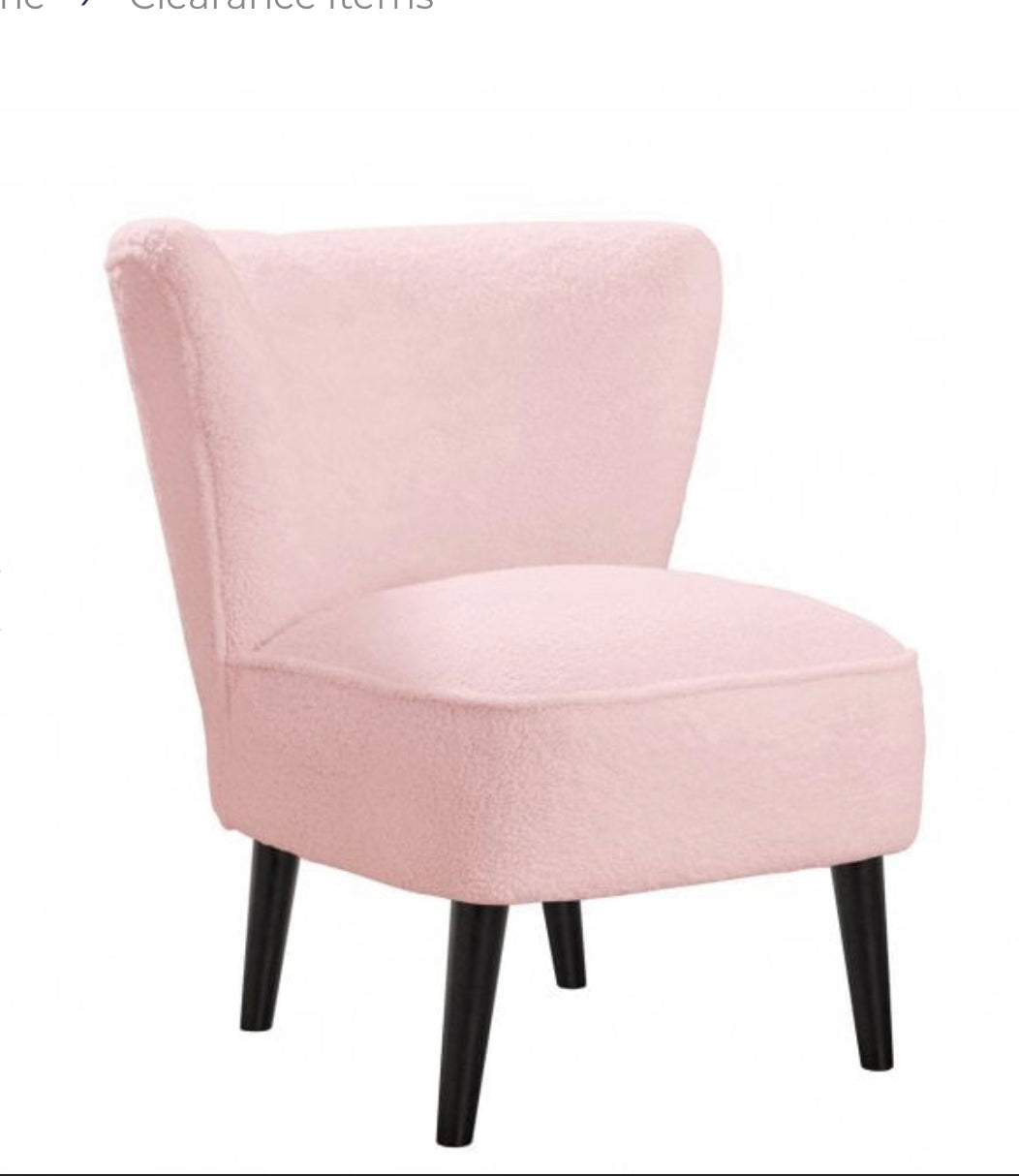 Zanzibar Woolly Baby Pink Chair (EDG220232)