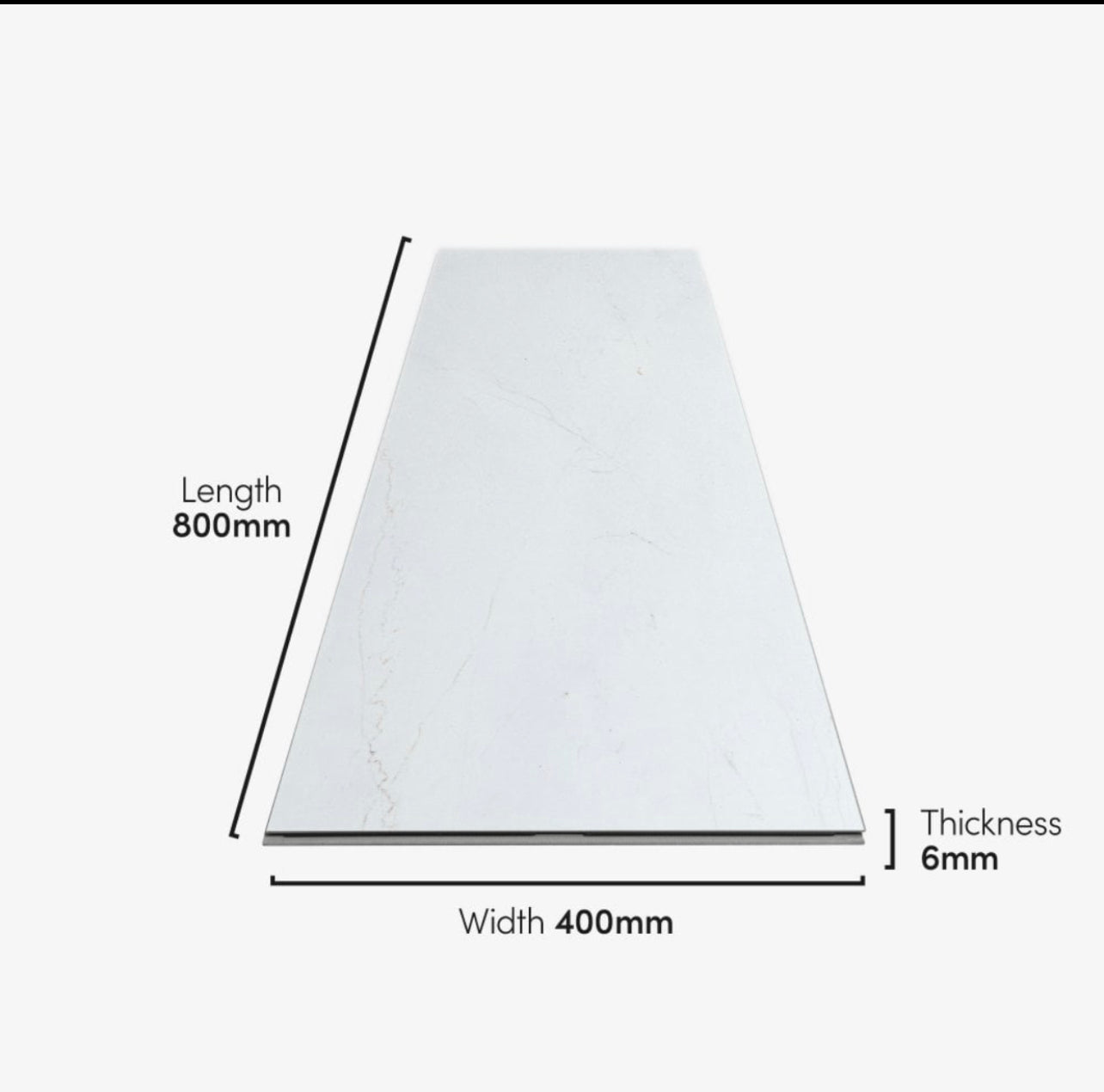 White Marble Vinyl Click Tile (EDG-Q1004)