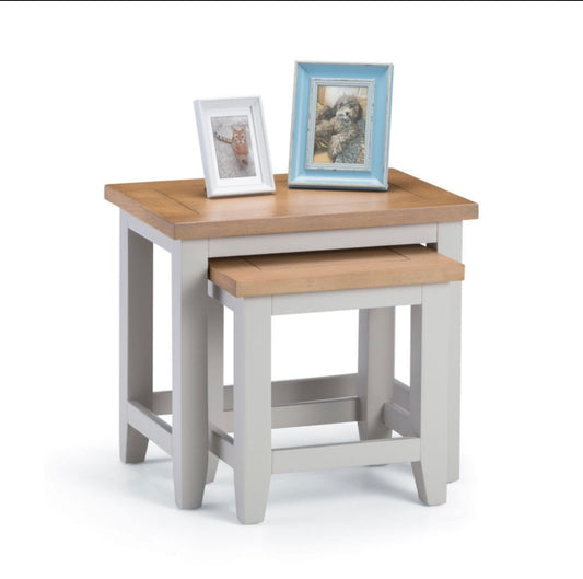 Elephant Grey/Oak Nesting Tables (EDG-187425)