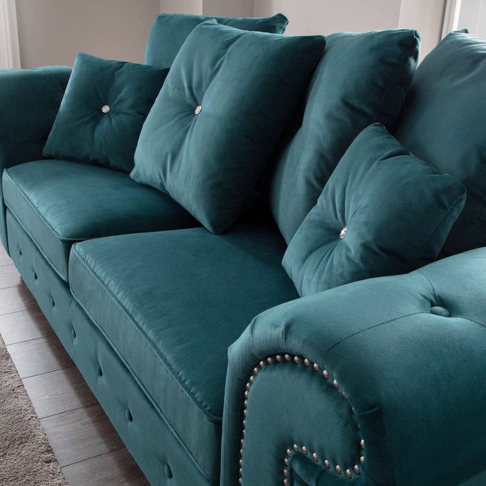 EDGE Malta Teal 3 Seater Sofa