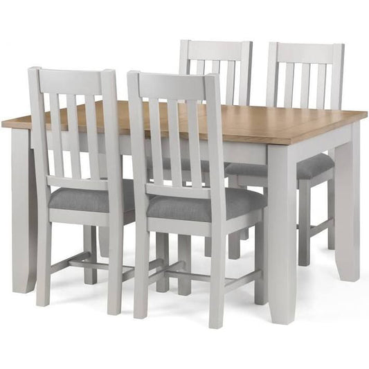 EDGE Elephant Grey 4 Seater Dining Table And Chairs