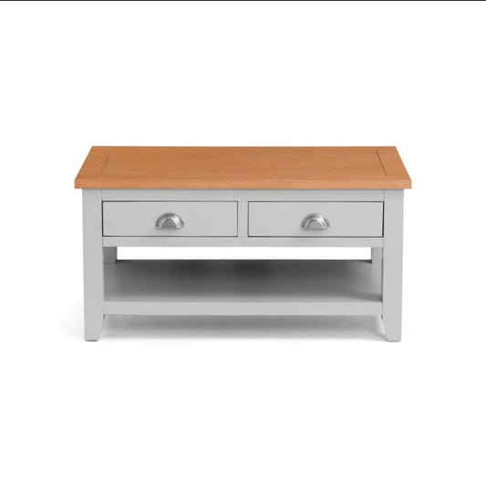 Elephant Grey/Oak 2 Drawer Coffee Table (EDG-187423