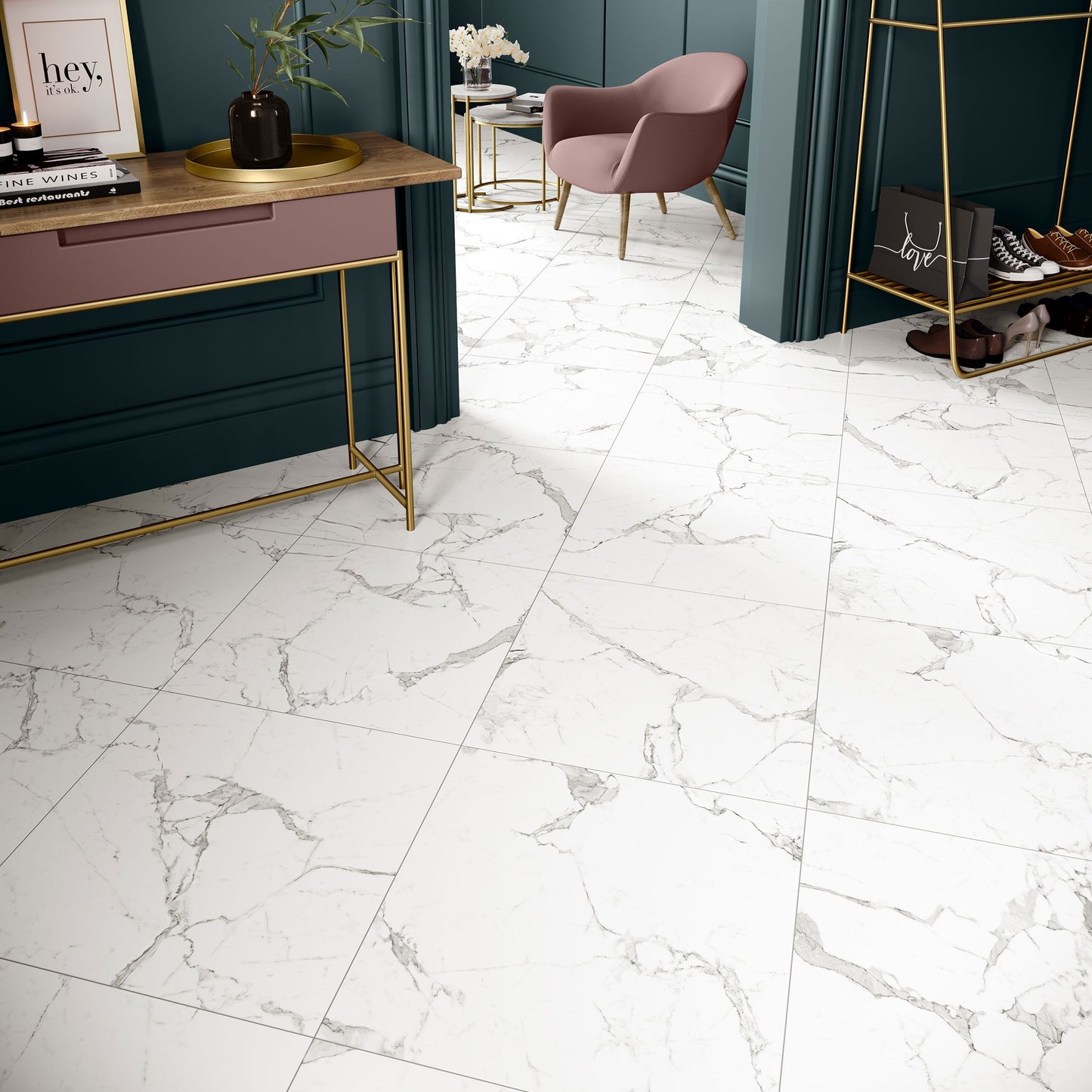 Statuario Marble Tile (EDG-S179677)