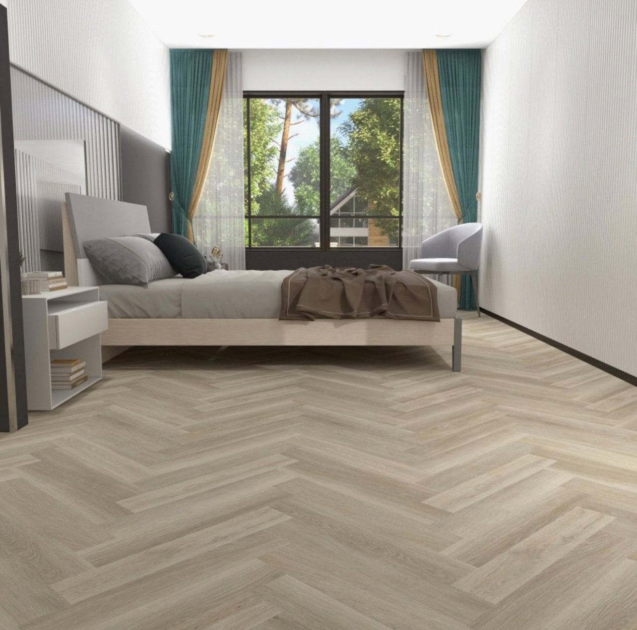 Buttermilk Herringbone