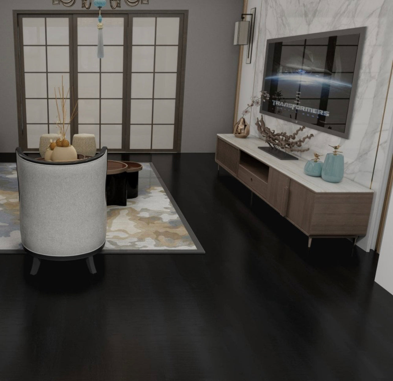 Carbon Oak Herringbone