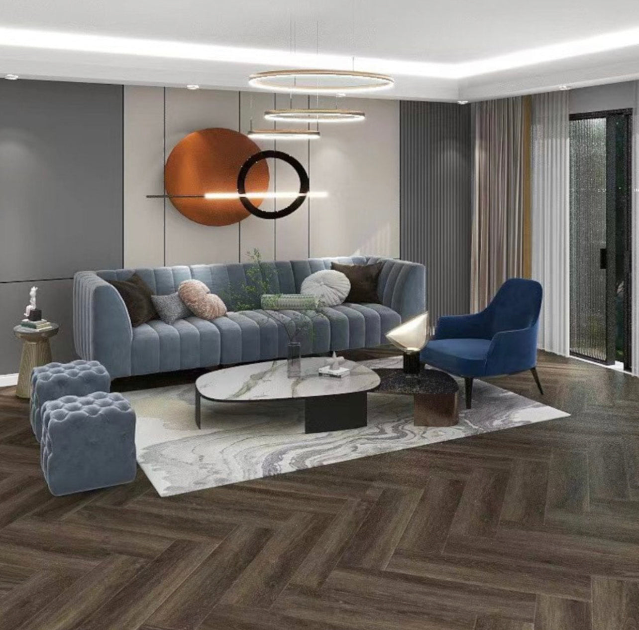 Cottage Oak Herringbone