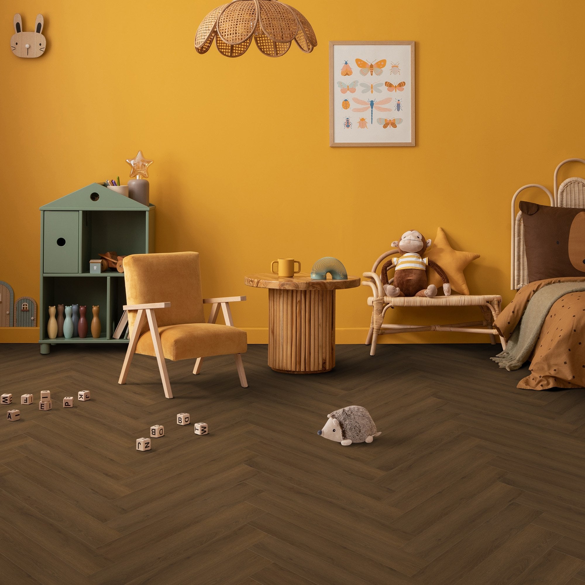 Dusk Oak - Comfort Luxe 12mm Laminate Herringbone Flooring